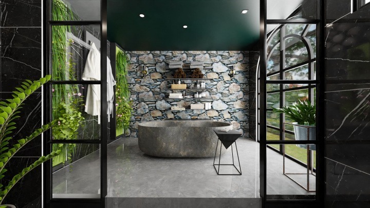 Biophilic interior decor design idea
