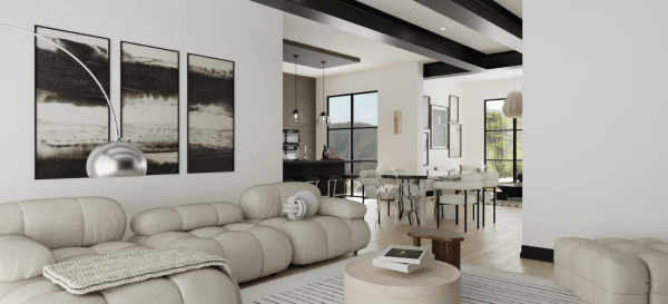 Living room in contemporacy style