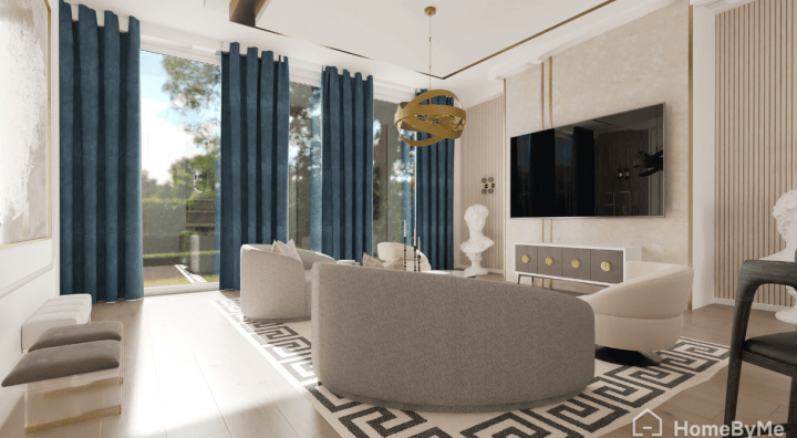 Interior decor trends: linving room warm tone furniture - house