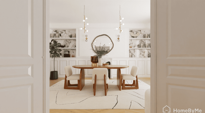 Ideas for dining room interior design with curves