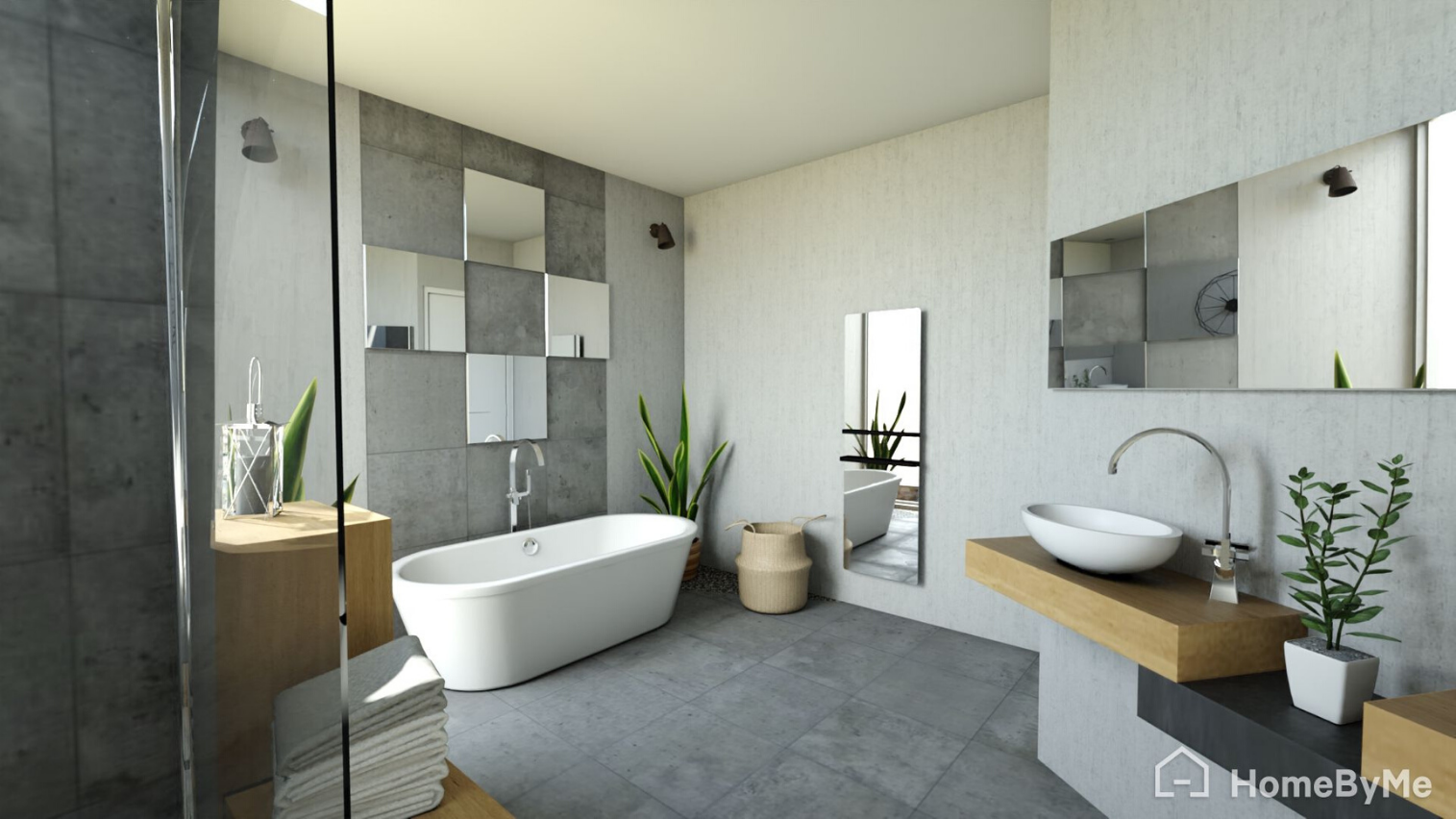 3D bathroom floor plan