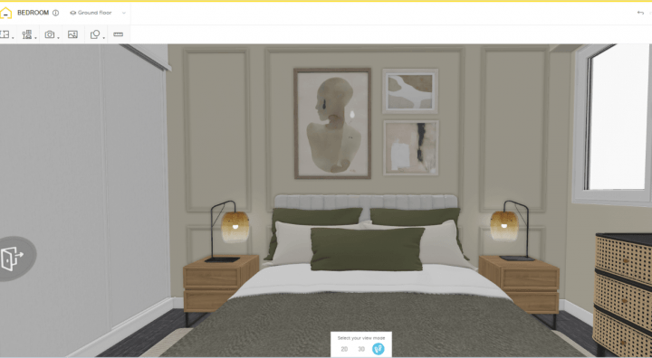 3D drawing of bedroom